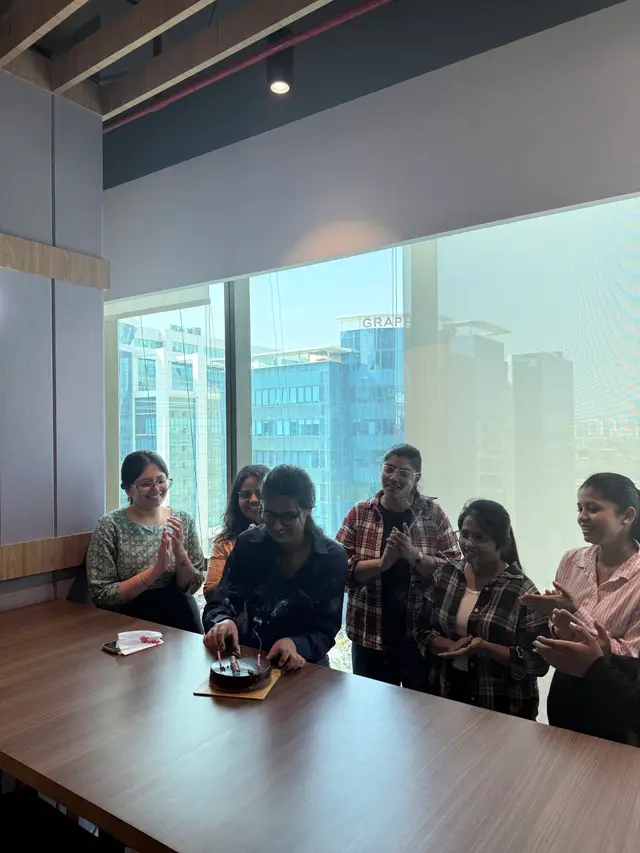 A cake in the office conference room