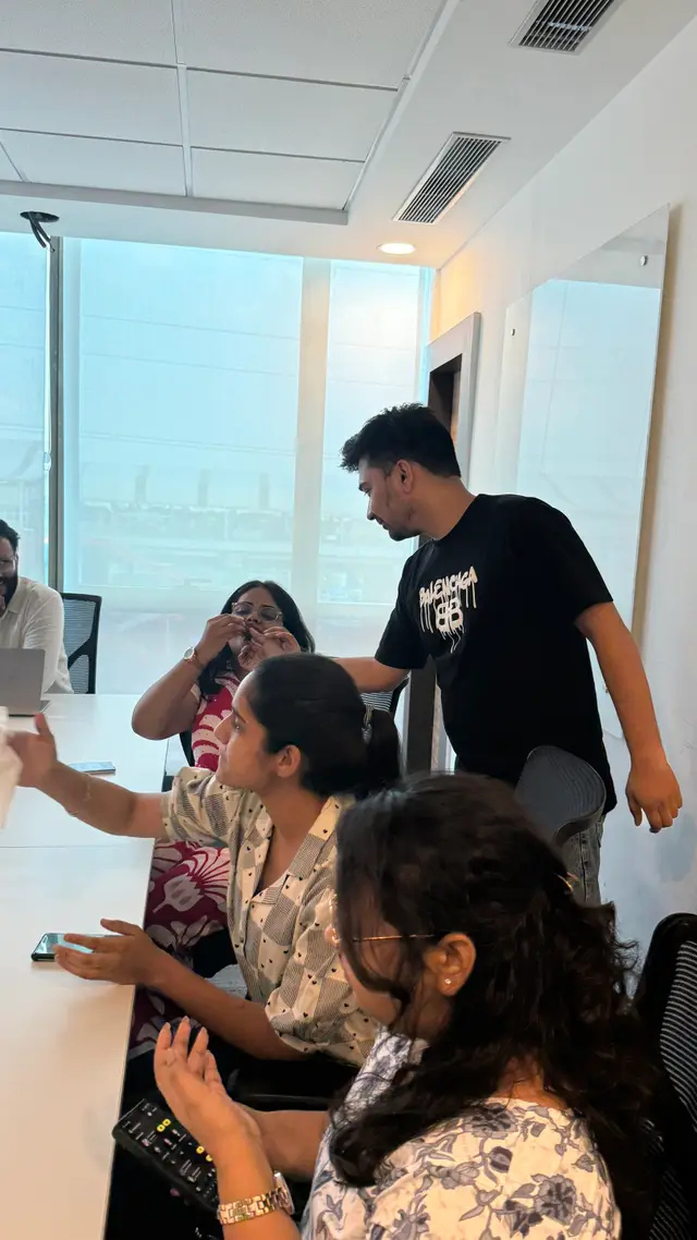 A celebration in the office
